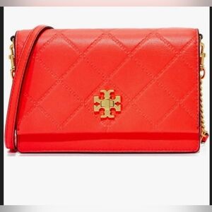 NWT Tory Burch Red Quilted Crossbody Bag